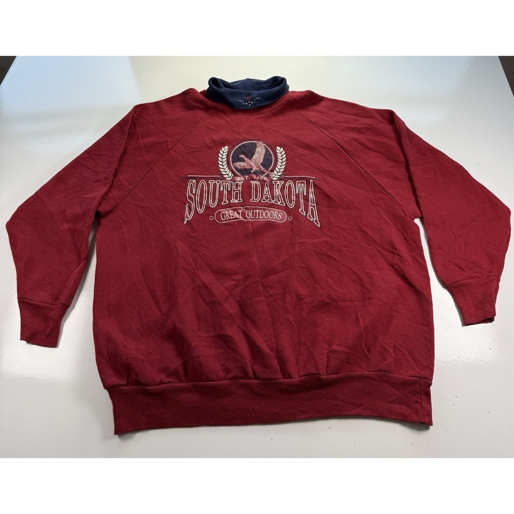 VTG South Dakota Great Outdoors Grandma Sweatshirt 2X‎ Red Gopher Sport Crewneck